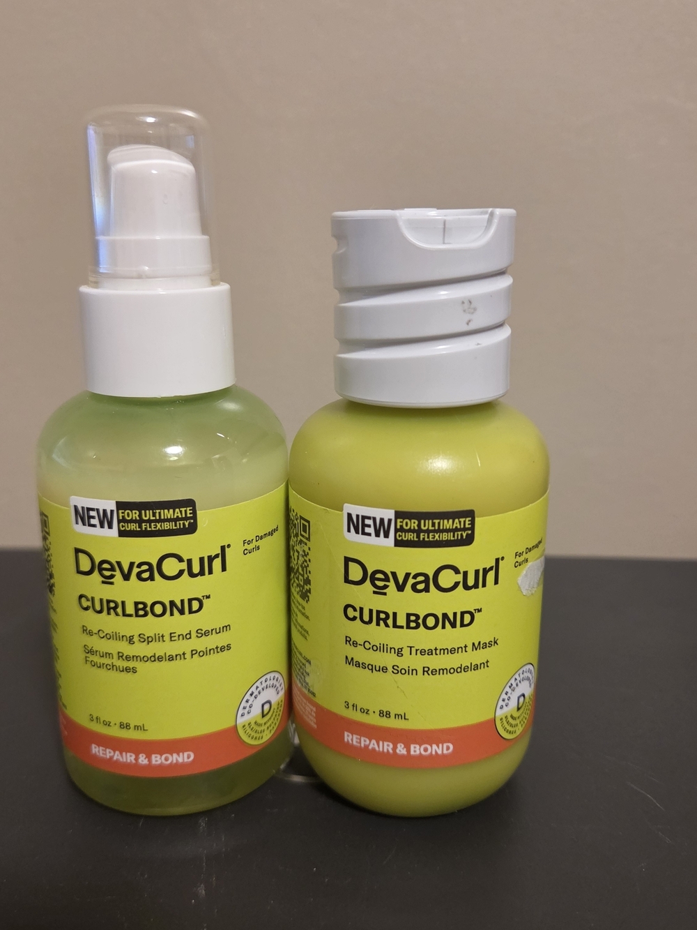 DevaCurl CurlBond Re-Coiling Treatment Mask & Split End Serum - Yellow